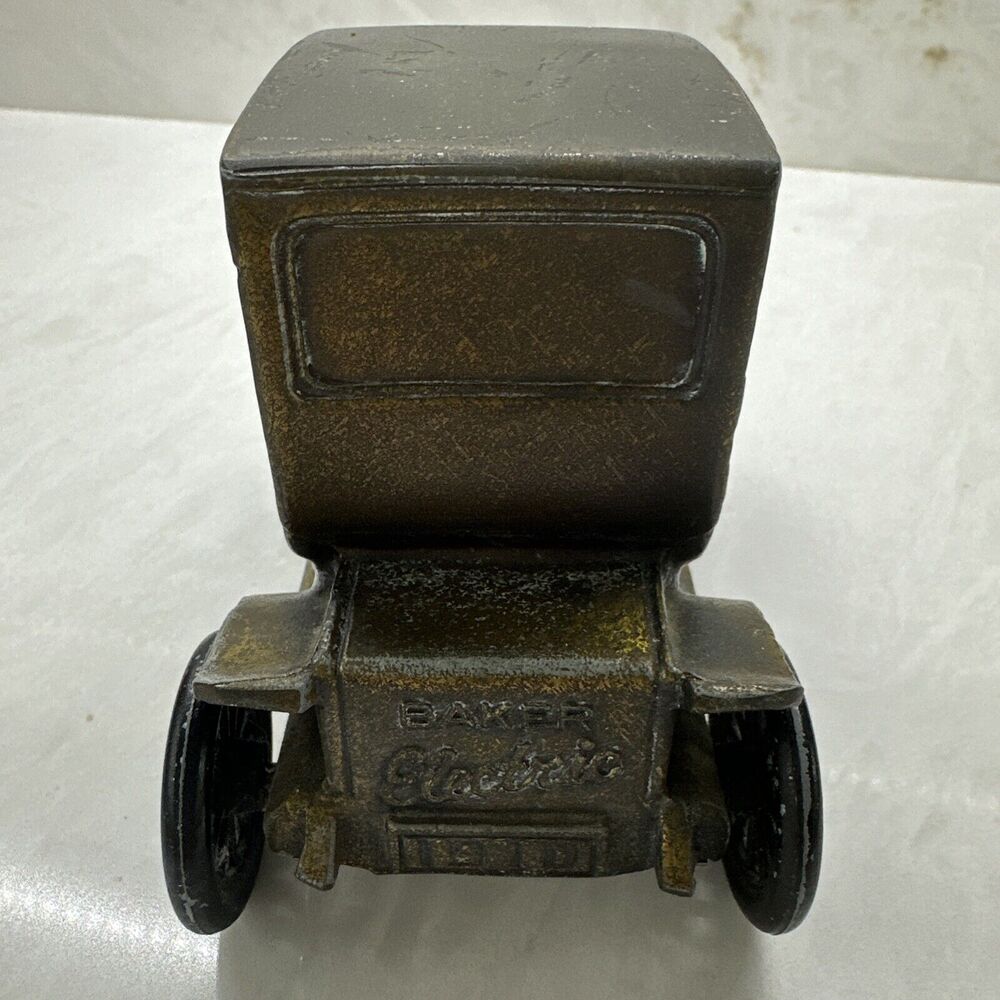 Vintage Banthrico 1910 Baker Electric Die Cast Car Coin Bank - Picture 4 of 7